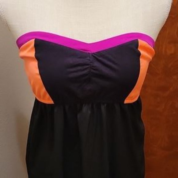 Hurley Color Block Strapless Dress with Sweetheart neckline in size M - Picture 2 of 5